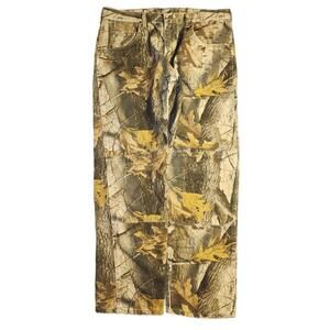 Vintage Wrangler Camo Double Knee Pants Mens Fits 36x32 Realtree Camouflage Y2K